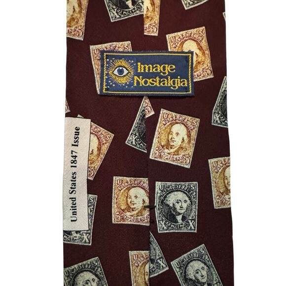 Image Nostalgia United States 1847 Issue Stamps George Washington Necktie - Picture 4 of 7
